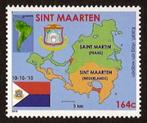 St Maarten 1 postfris Wapen, Vlag, Landkaart 2010, Ophalen of Verzenden, Postfris
