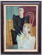 AFGEBEELD in boek==Jan van Heel 1898-1990==twee clowns, Antiek en Kunst, Kunst | Schilderijen | Klassiek, Ophalen