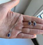 Stijlvolle zilveren sieradenset 925 – ketting & oorbellen m, Kleding | Dames, Riemen en Ceinturen, Ophalen of Verzenden, Zo goed als nieuw