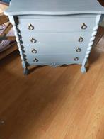 Antieke Ladekast ladekastje Mud-grey landelijke sobere stijl, Ophalen, 50 tot 100 cm, Zo goed als nieuw, 3 of 4 laden