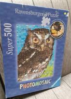Photomosaic Uil Legpuzzel Ravensburger 500 stukjes, Hobby en Vrije tijd, Denksport en Puzzels, Ophalen of Verzenden, 500 t/m 1500 stukjes