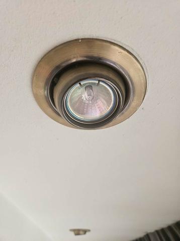10 inbouwspotjes messing/goud beschikbaar voor biedingen
