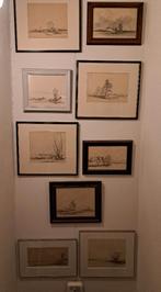 9 Tekeningen van de bekende schilder Antoon Markus, Antiek en Kunst, Ophalen