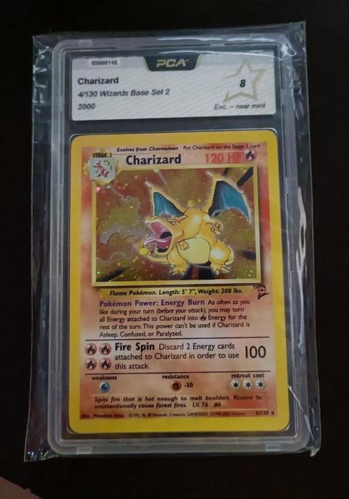 Charizard Base Set 2 – PCA 8, Hobby en Vrije tijd, Verzamelkaartspellen | Pokémon, Zo goed als nieuw, Losse kaart, Foil, Ophalen of Verzenden