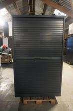 Donkere archiefkast roldeurkast dossierkast kantoorkast, Gebruikt, 100 tot 150 cm, Niet ingevuld, Met slot