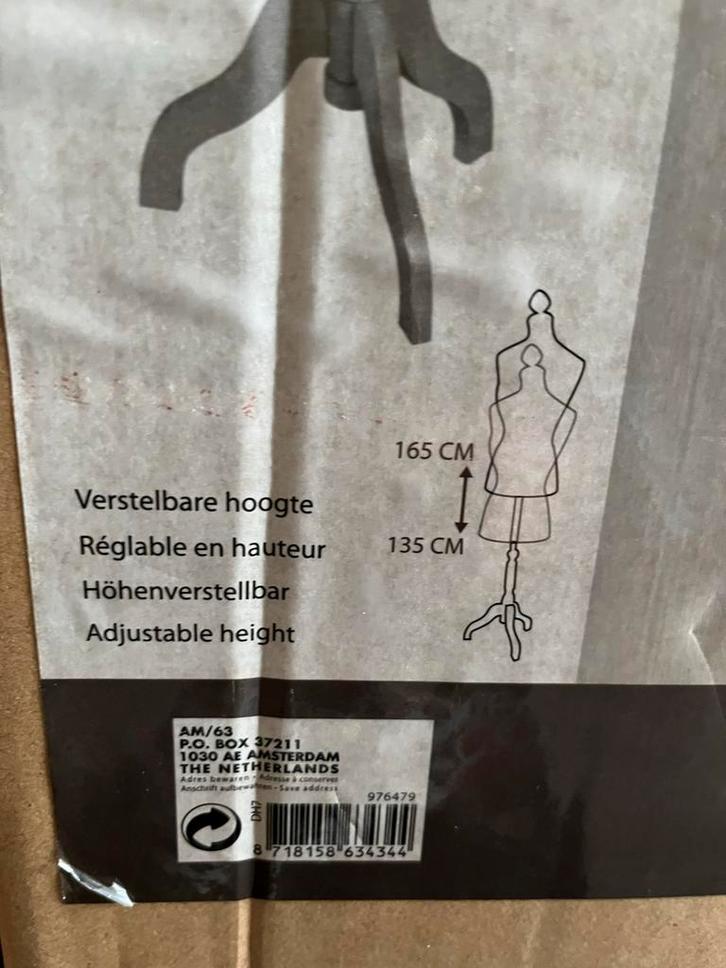 Verstelbare Paspop, Huis en Inrichting, Woonaccessoires | Kapstokken, Nieuw, Overige typen, 100 tot 150 cm, Overige materialen