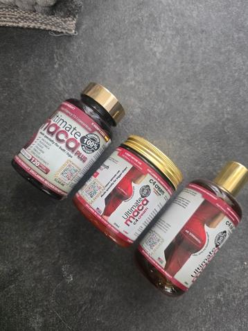 Ultimate Maca Plus Pillen, Crème en Serum Set volle rondinge beschikbaar voor biedingen