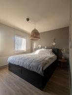 Bedframe + hoofdbord Brimnes Ikea 180x200, Huis en Inrichting, Slaapkamer | Bedden, Ophalen, Gebruikt, Zwart, Tweepersoons