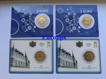 Luxemburg set alle 4 coincards 2025 Schuman en Henri BU  beschikbaar voor biedingen