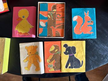 Vintage Houten Puzzelblokken - Jaren 50 beschikbaar voor biedingen