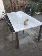 Tuintafel, Ophalen, 4 zitplaatsen, Gebruikt, Rvs