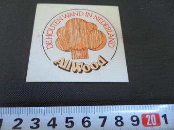 sticker ALLWOOD De houten wand in Nederland  beschikbaar voor biedingen