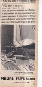 Retro reclame 1963 Philips privé radio ook in het hotel, Verzamelen, Retro, Ophalen of Verzenden
