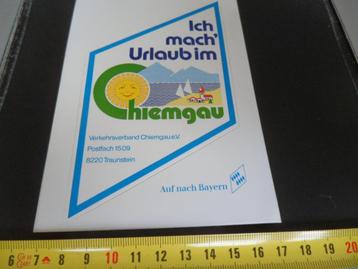 sticker Duitsland Ich, mach'Urlaub im Chiemgau Traunstein  beschikbaar voor biedingen