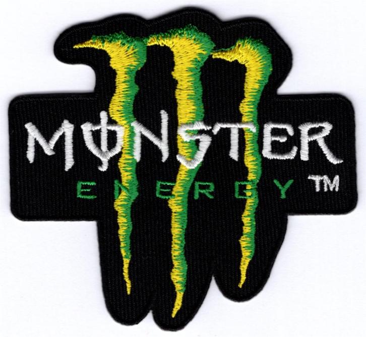 Monster Energy stoffen opstrijk patch embleem #1, Motoren, Accessoires | Stickers, Verzenden