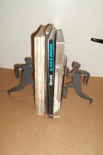 Unieke set boekensteunen,staal,running men,zwaar,design, Ophalen of Verzenden, Huis en Inrichting