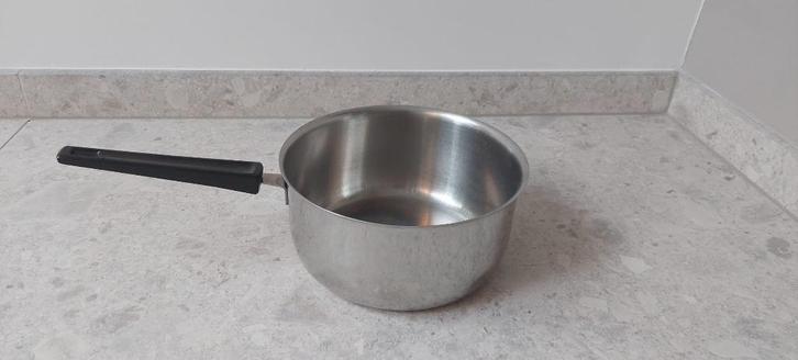 Grote steelpan, Huis en Inrichting, Keuken | Potten en Pannen, Gebruikt, Kookpan of Snelkookpan, Rvs, Keramische plaat, Ophalen of Verzenden