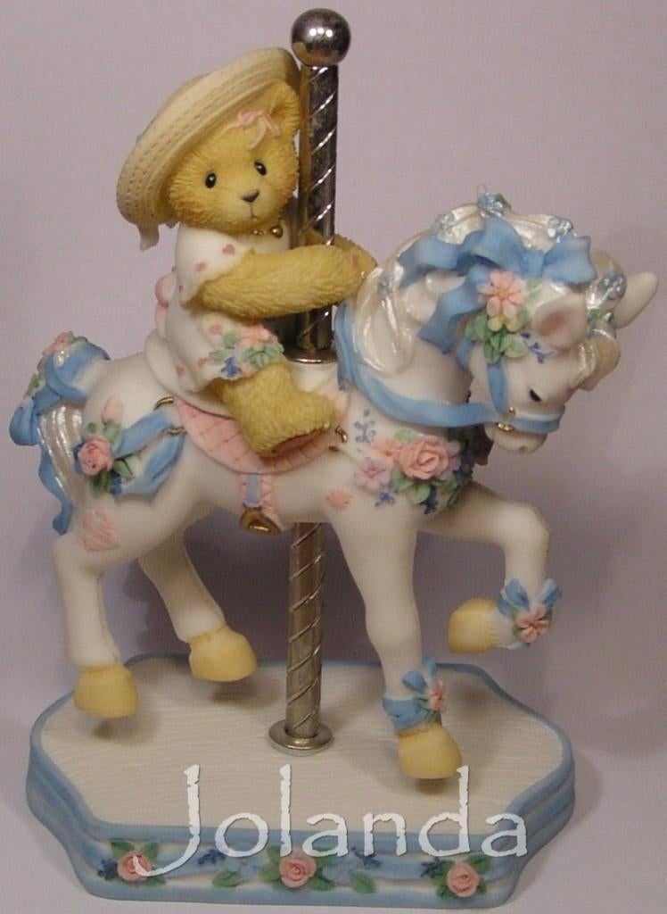 Cherished Teddies Carrousel Paard Virginia, Verzamelen, Ophalen of Verzenden, Zo goed als nieuw, Beeldje, Cherished Teddies