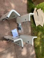 Auping Auronde Alpine wit soft hoekset 34,5 cm hoog, Ophalen, Tweepersoons, Hout, Wit