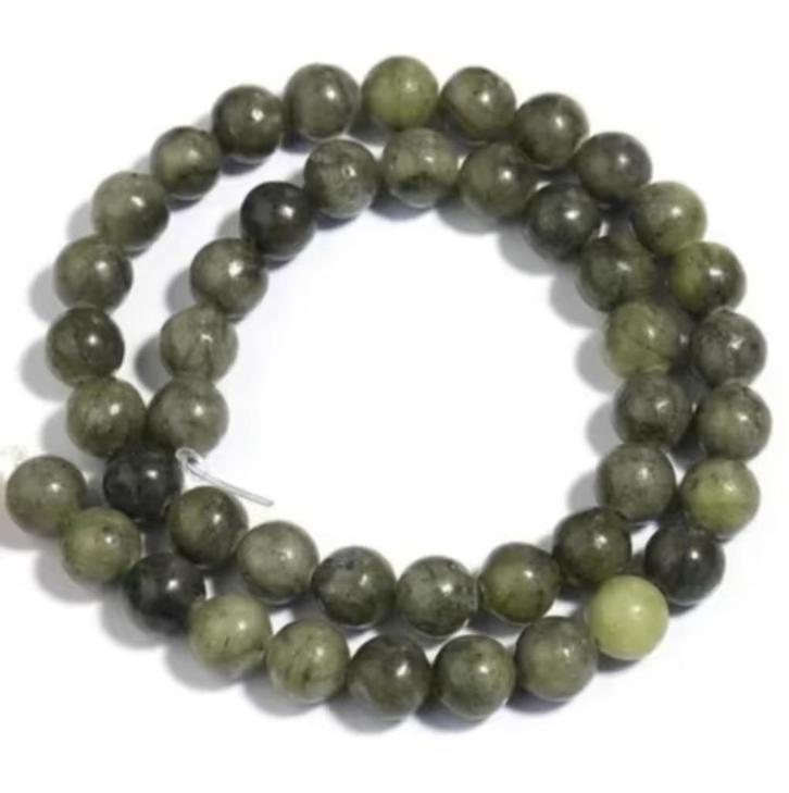 Streng Groene Jade Edelsteen Kralen 8 mm, Hobby en Vrije tijd, Kralen en Sieraden maken, Nieuw, Kraal, Ophalen