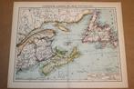 Antieke kaart - Oostelijk Canada en Newfoundland - 1900, Boeken, Atlassen en Landkaarten, Ophalen of Verzenden, Zo goed als nieuw
