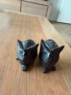 Twee houten uilen beeldjes, Ophalen of Verzenden, Gebruikt