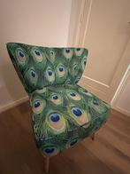 Fauteuil pauwen veren, Huis en Inrichting, Ophalen, Zo goed als nieuw, Minder dan 75 cm, 50 tot 75 cm
