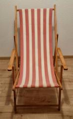Houten Strandstoel vintage - Verstelbaar & Inklapbaar, Ophalen, Gebruikt, Hout, Verstelbaar