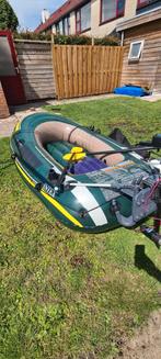 Intex Seahawk 3 boot set inclusief peddels . pomp, elektromo, Ophalen, Gebruikt, Overige typen