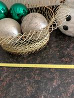 Oude gevlochten metaal tuinmand, Antiek en Kunst, Ophalen of Verzenden