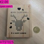 Houten stempels deel 3, Hobby en Vrije tijd, Stempelen, Ophalen of Verzenden, Zo goed als nieuw, Houten stempel