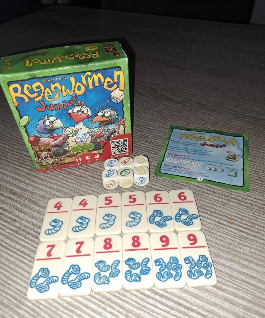 Regenwormen junior, Hobby en Vrije tijd, Gezelschapsspellen | Bordspellen, Ophalen of Verzenden, Zo goed als nieuw