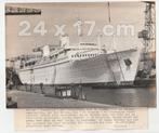 2 persfoto's bouw schip Kungsholm De Schelde Vlissingen, Verzamelen, Scheepvaart, Gebruikt, Verzenden, Kaart, Foto of Prent, X