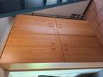 Bruine kast, Huis en Inrichting, Ophalen, Gebruikt, 100 tot 150 cm, 200 cm of meer