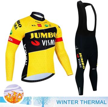 Team Jumbo Visma XL warm lang fleece Fietsset broek + trui