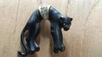 Gouden zwarte panter broche met strass., Zwart, Ophalen of Verzenden, Zo goed als nieuw, Goud