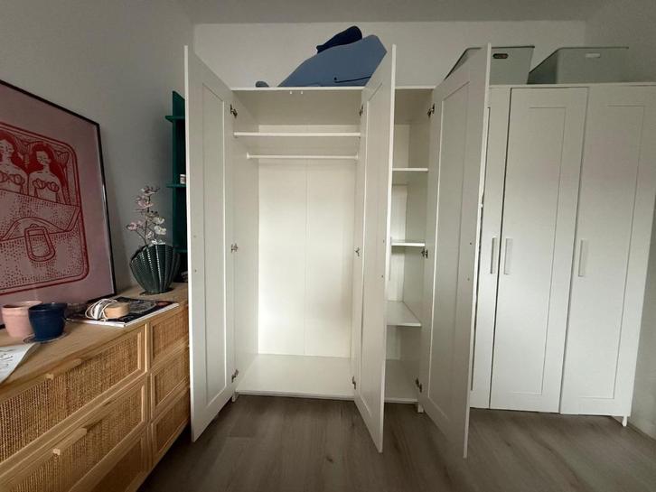 Brimnes kast wit met spiegel 2x, Huis en Inrichting, Kasten | Kledingkasten, Zo goed als nieuw, 150 tot 200 cm, 100 tot 150 cm