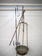 Fraaie antieke balansweegschaal van messing met, verkoperd s, Gebruikt, Ophalen