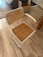 Webbing stoel met armleuningen, Huis en Inrichting, Stoelen, Ophalen, Zo goed als nieuw, Bruin, Eén