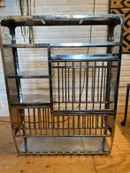 Handgemaakt roestvrijstalen vintage bordenrek, Ophalen, Gebruikt