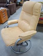 Relaxfauteuil, creme, verstelbaar, draaibaar, Ophalen, Gebruikt, Minder dan 75 cm, 50 tot 75 cm