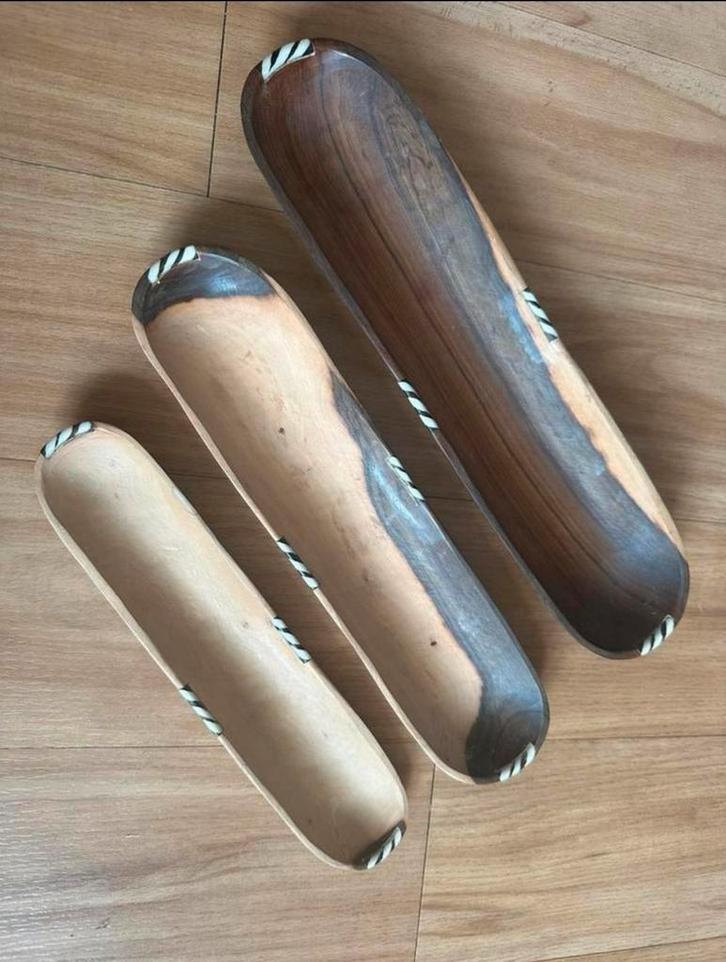 Afrikaanse decoratieve houten kommen of schalen, Antiek en Kunst, Antiek | Schalen, Ophalen of Verzenden