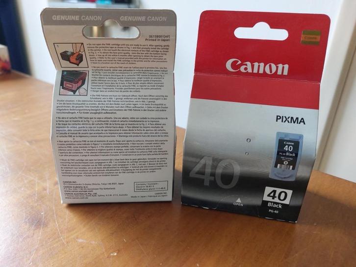 2 x Canon PG-40  black Cartridge  Origineel Inhoud: 16 ml, Computers en Software, Printerbenodigdheden, Nieuw, Cartridge, Ophalen of Verzenden