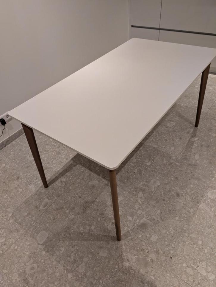 IKEA keukentafel FANBYN 140x78x75 witte top, Huis en Inrichting, Tafels | Statafels, Zo goed als nieuw, Ophalen