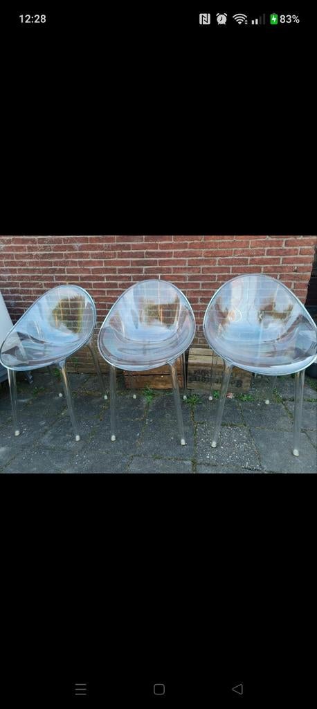 3 Kartell Stack Stoelen - Design Klassieker - mr impossible, Huis en Inrichting, Stoelen, Ophalen, Kunststof, Gebruikt, Overige kleuren