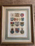 Ingelijste prent van wapens van landen, Ophalen of Verzenden