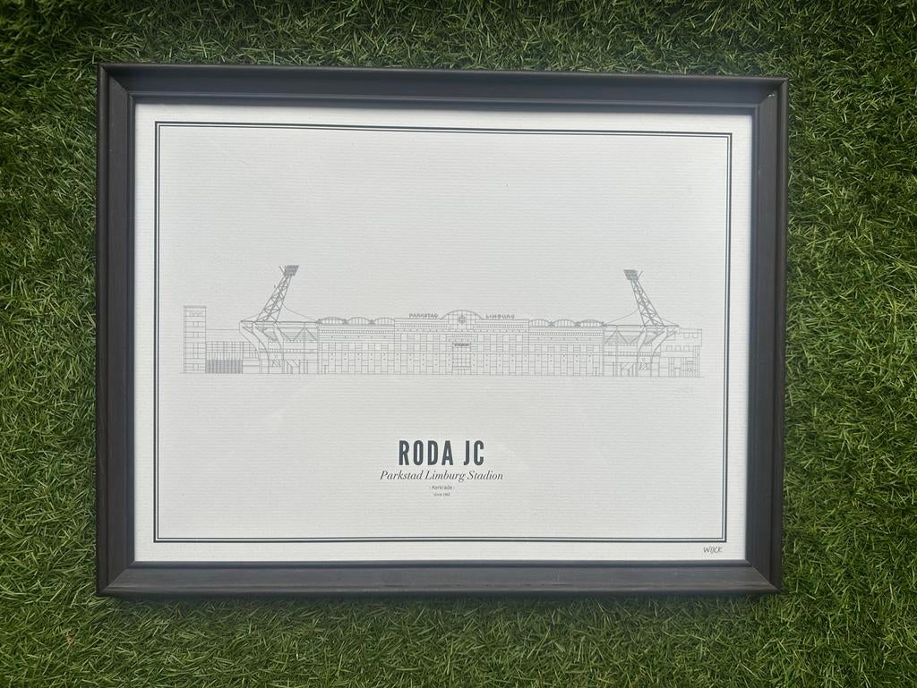 Roda JC Print - Parkstad Limburg Stadion, Minder dan 50 cm, Nieuw, Ophalen of Verzenden, Print