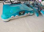 Nintendo 64 Clear Blue + toebehoren, Spelcomputers en Games, Spelcomputers | Nintendo 64, Ophalen of Verzenden, Gebruikt, Met 3 controllers of meer