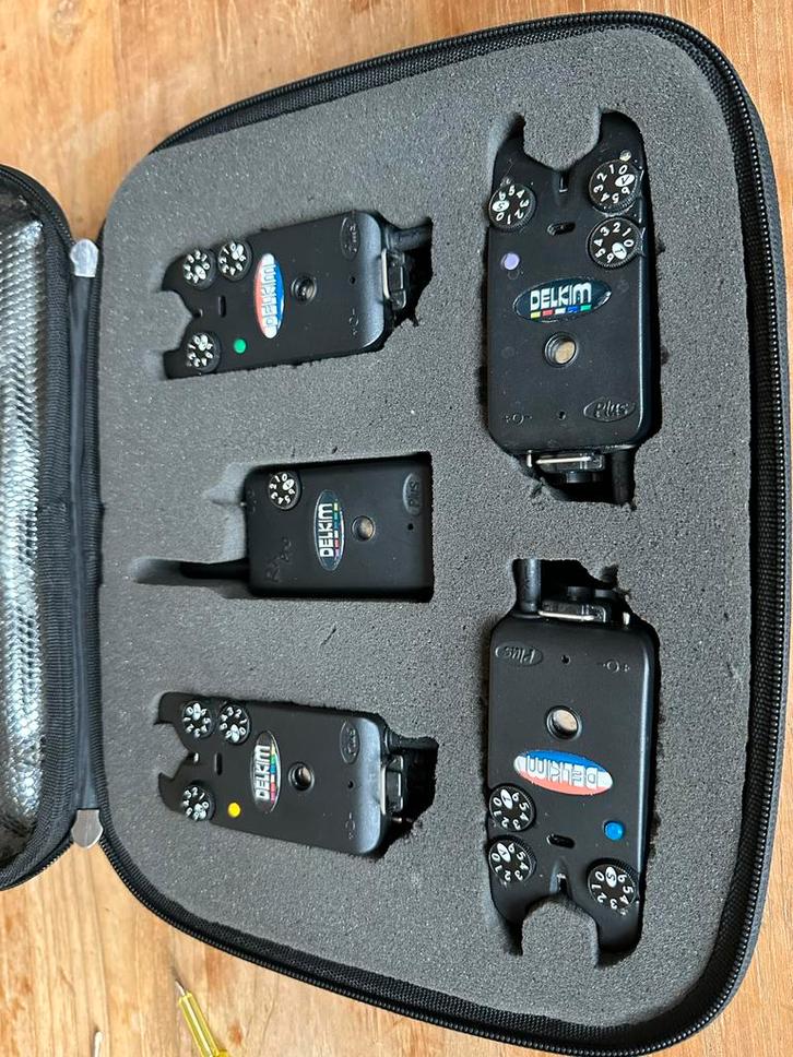 Delkim TXI plus set van 4 - Zo goed als nieuw!, Watersport en Boten, Hengelsport | Karpervissen, Zo goed als nieuw, Complete set