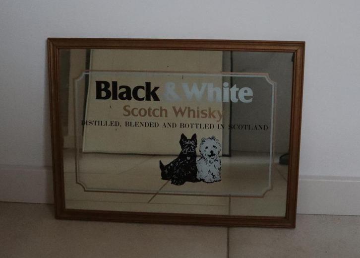 Black & White wishky west highland white black terrier spieg, Verzamelen, Merken en Reclamevoorwerpen, Gebruikt, Gebruiksvoorwerp